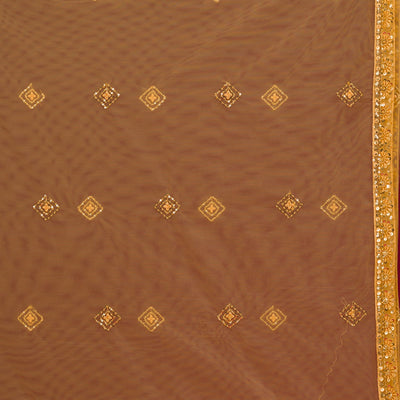 Yellow Sequins Net Readymade Lehenga