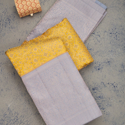 Yellow Zariwork Pure Silk Saree