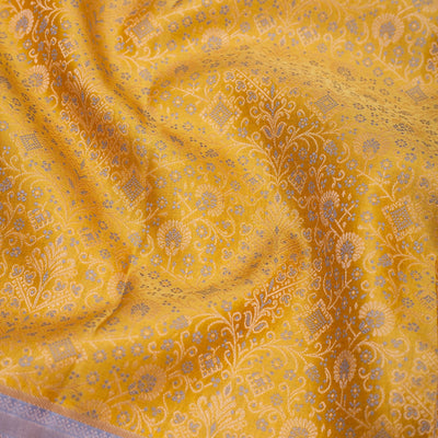Yellow Zariwork Pure Silk Saree