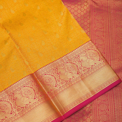 Yellow Zariwork Pure Silk Saree