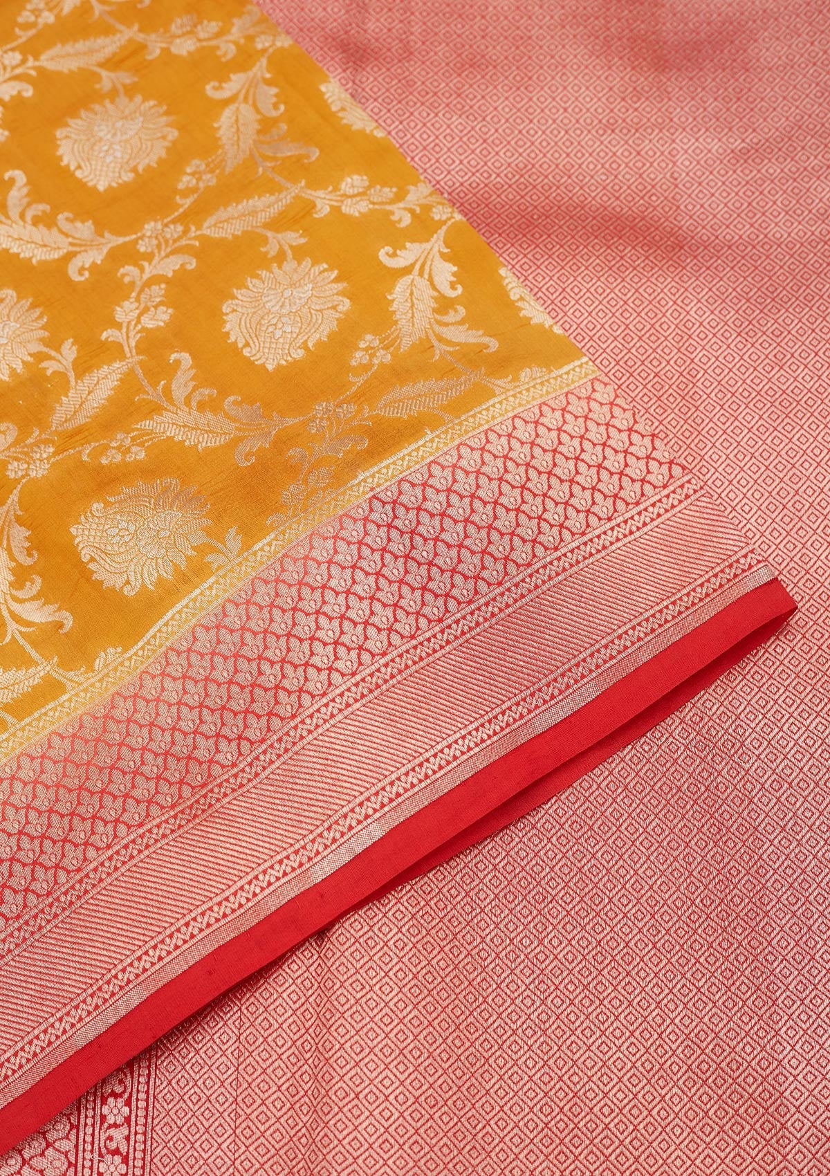 Yellow Zariwork Pure Silk Saree