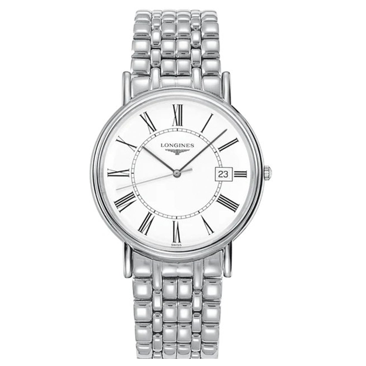 Longines Presence White Dial in Silver Chain Unisex Watch