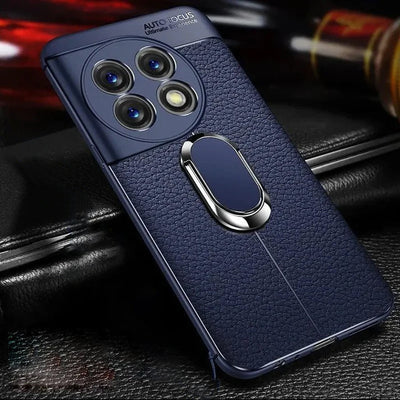 OnePlus 11R Sleek Urban Leather Ring Holder Case