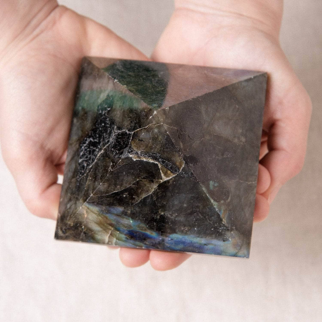 Labradorite Blue Flame Pyramid - AAA Premium Quality