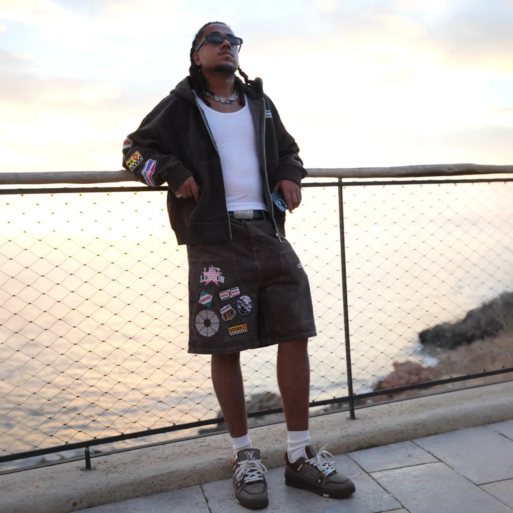 Last Lesson Casazona Brown Zip-Up Hoodie