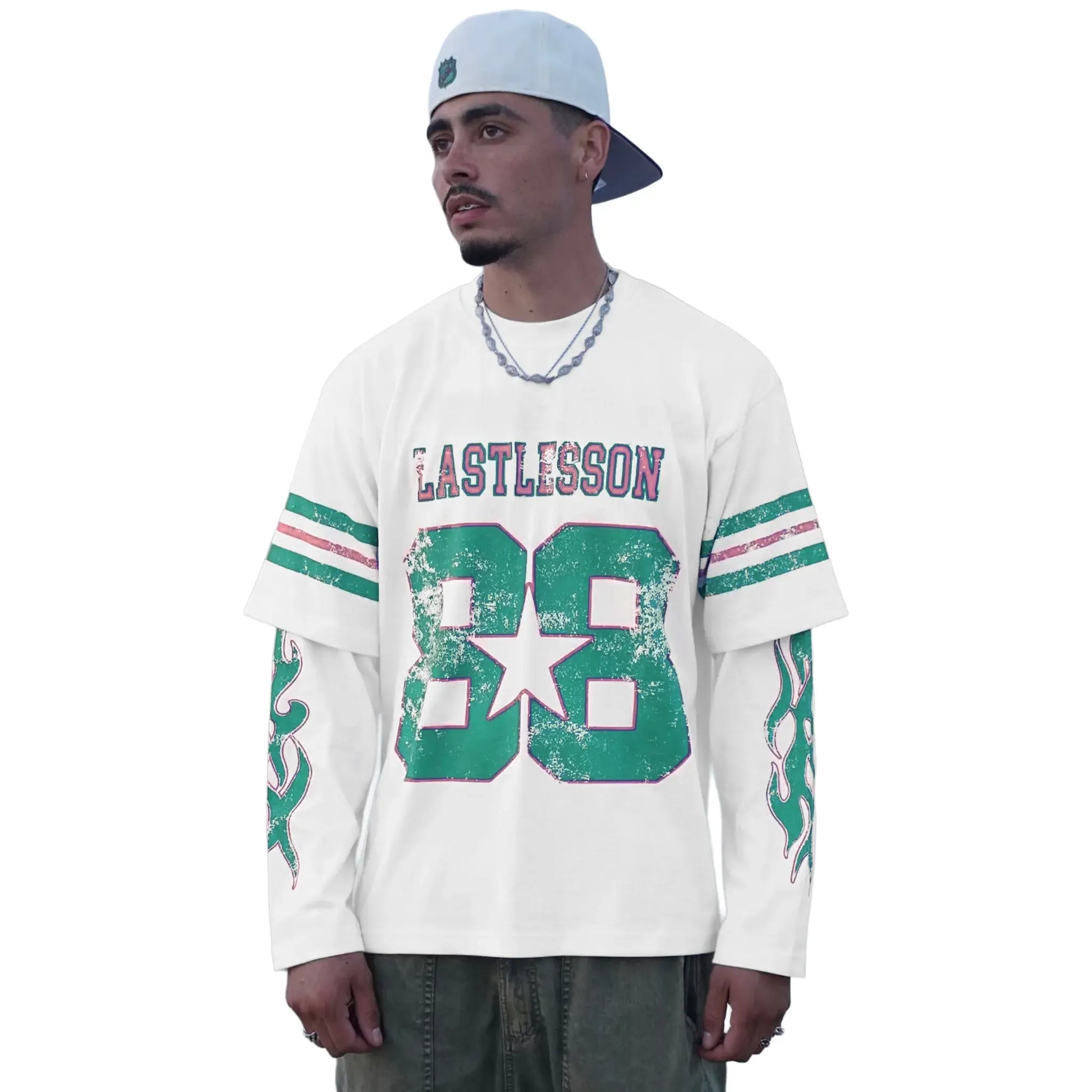 Last Lesson Double Sleeve White Jersey