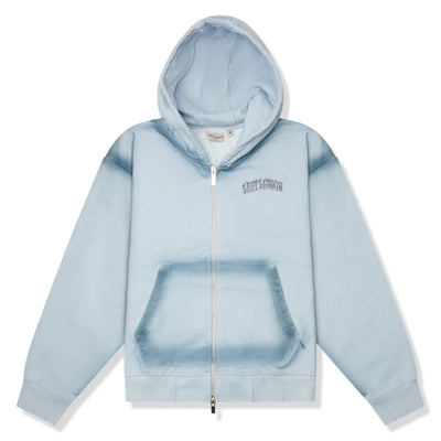 Last Lesson Sprayed Blue Hoodie