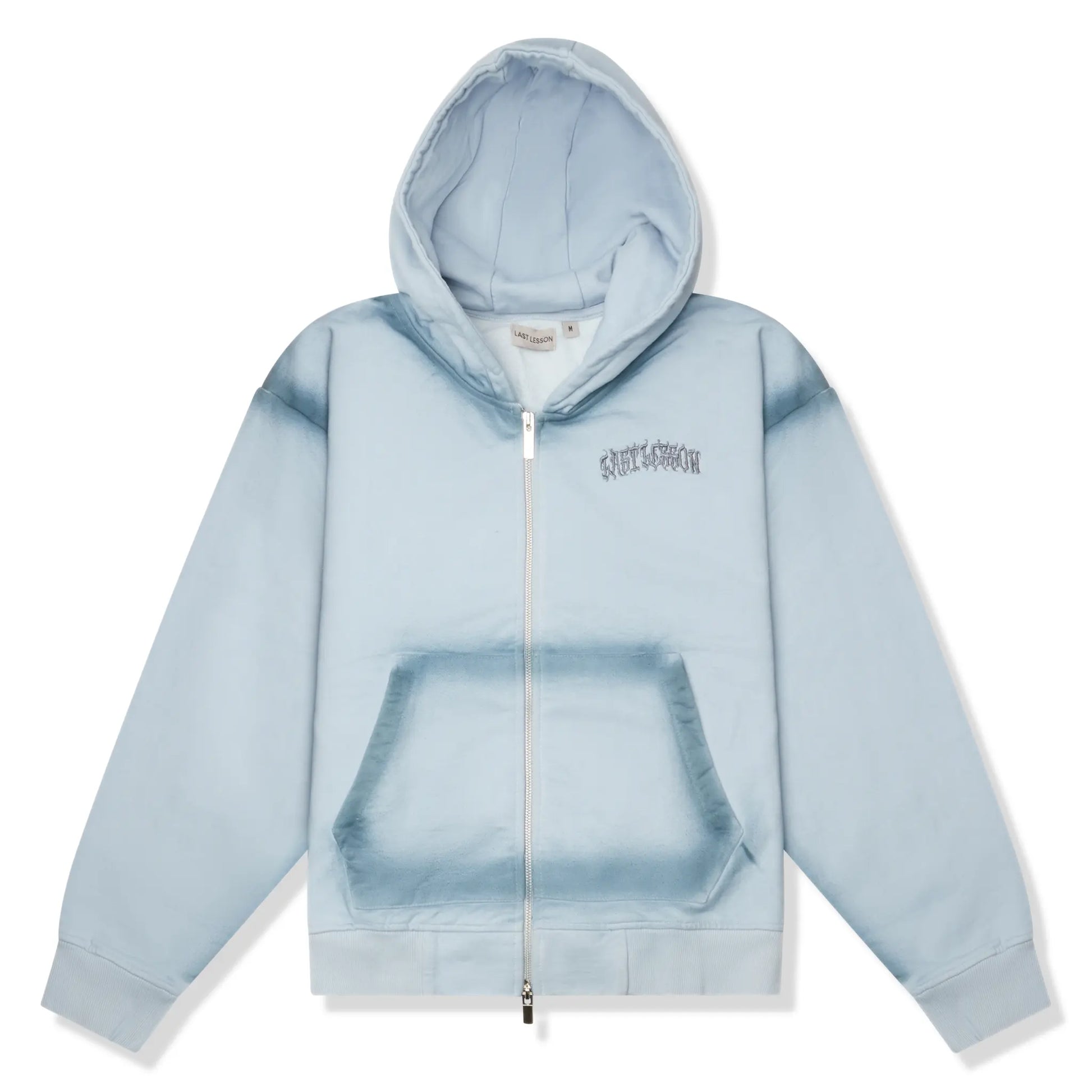Last Lesson Sprayed Blue Hoodie