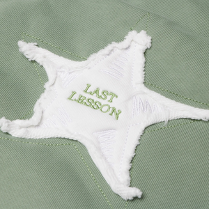 Last Lesson Washed Applique Green Joggers
