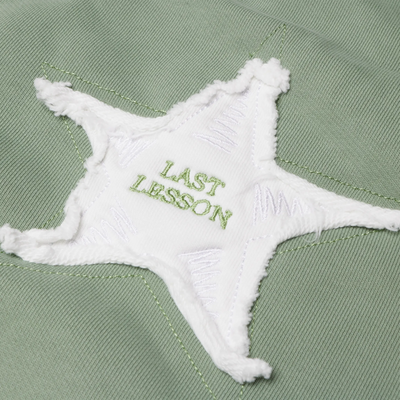 Last Lesson Washed Applique Green Joggers