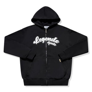 Légende Paris Gum Logo Black Zip-Up Hoodie