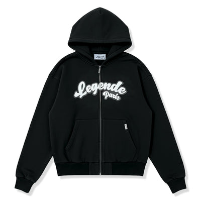 Légende Paris Gum Logo Black Zip-Up Hoodie