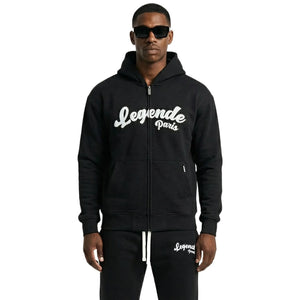 Légende Paris Gum Logo Black Zip-Up Hoodie