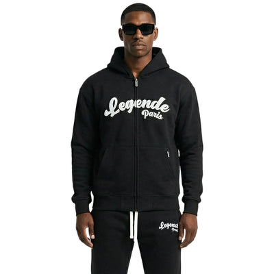 Légende Paris Gum Logo Black Zip-Up Hoodie