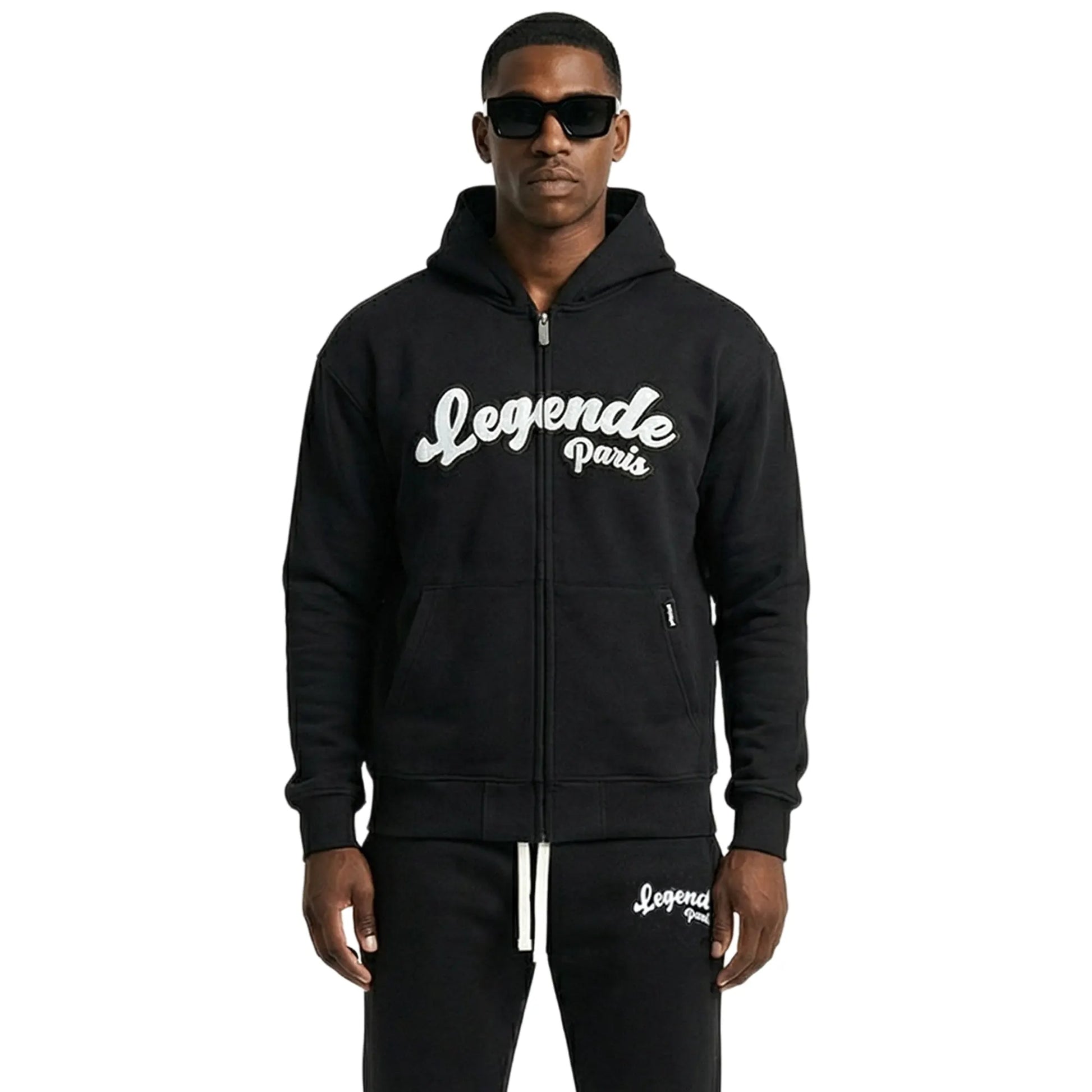 Légende Paris Gum Logo Black Zip-Up Hoodie