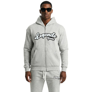 Légende Paris Gum Logo Grey Zip-Up Hoodie