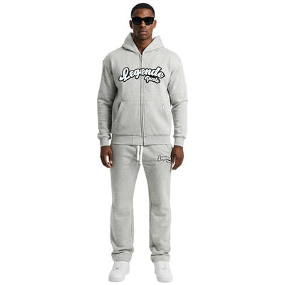 Légende Paris Gum Logo Grey Zip-Up Hoodie
