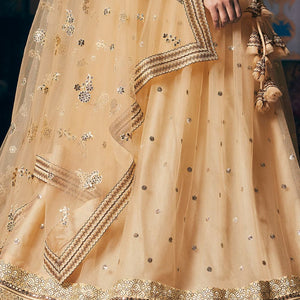Cream Lehenga Choli