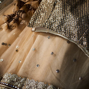 Cream Lehenga Choli