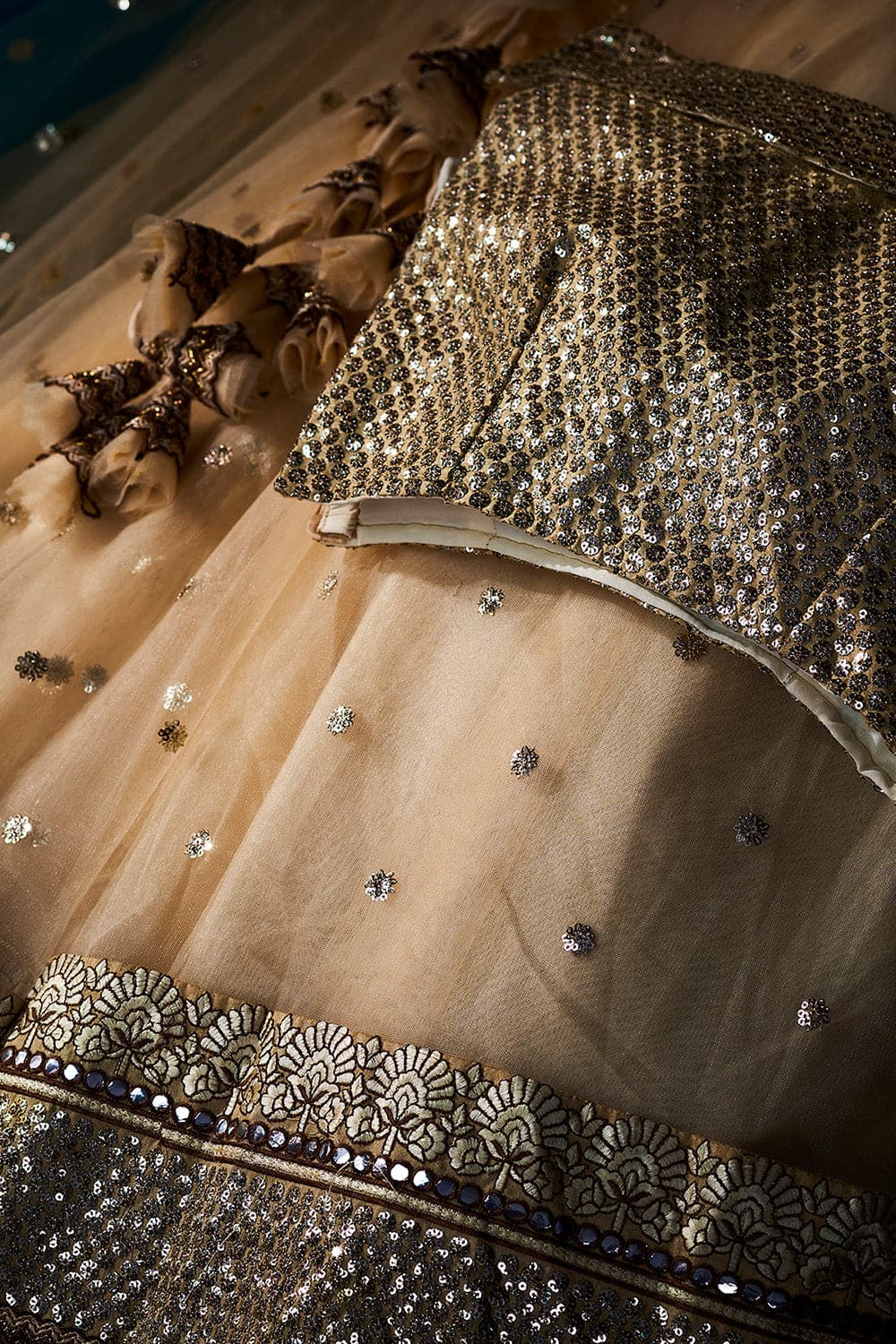 Cream Lehenga Choli