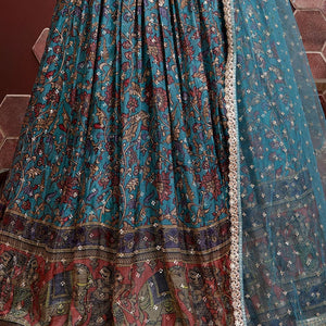 Turkish Blue Lehenga Choli