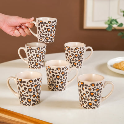 Animal Print Coffee Mug Set Of 6 220ml
