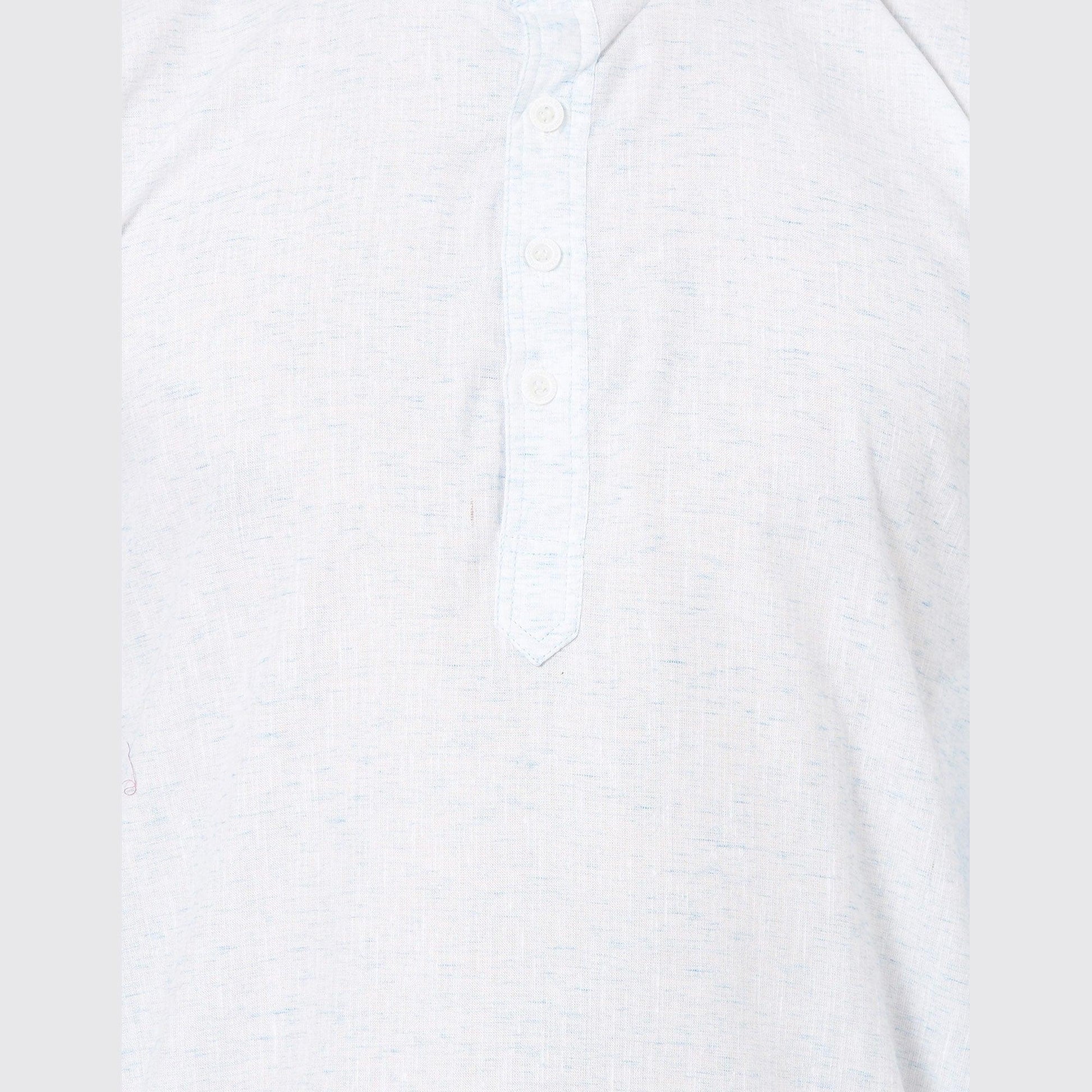 Light Blue Solid Pure Cotton Kurta