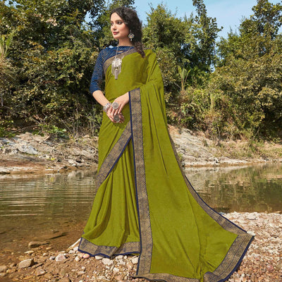 Light Green Festive Wear Printed Silk Saree