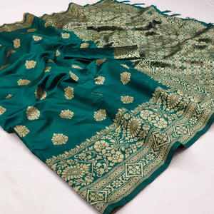 Light Green Festive Wear Woven Silk Saree