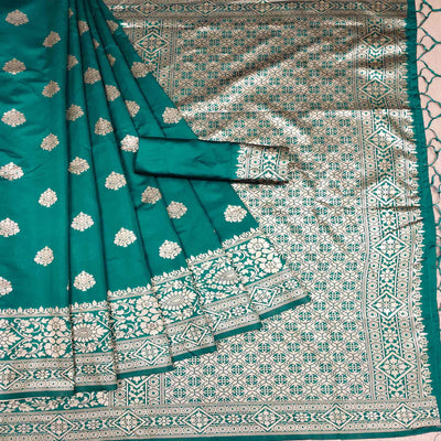 Light Green Festive Wear Woven Silk Saree
