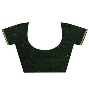 Light Green Sequins Embroidered Chanderi Saree