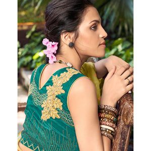 Light Mehendi Green Printed Linen Saree