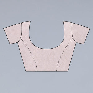 Light Peach Printed Georgette Saree