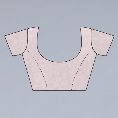 Light Peach Printed Georgette Saree