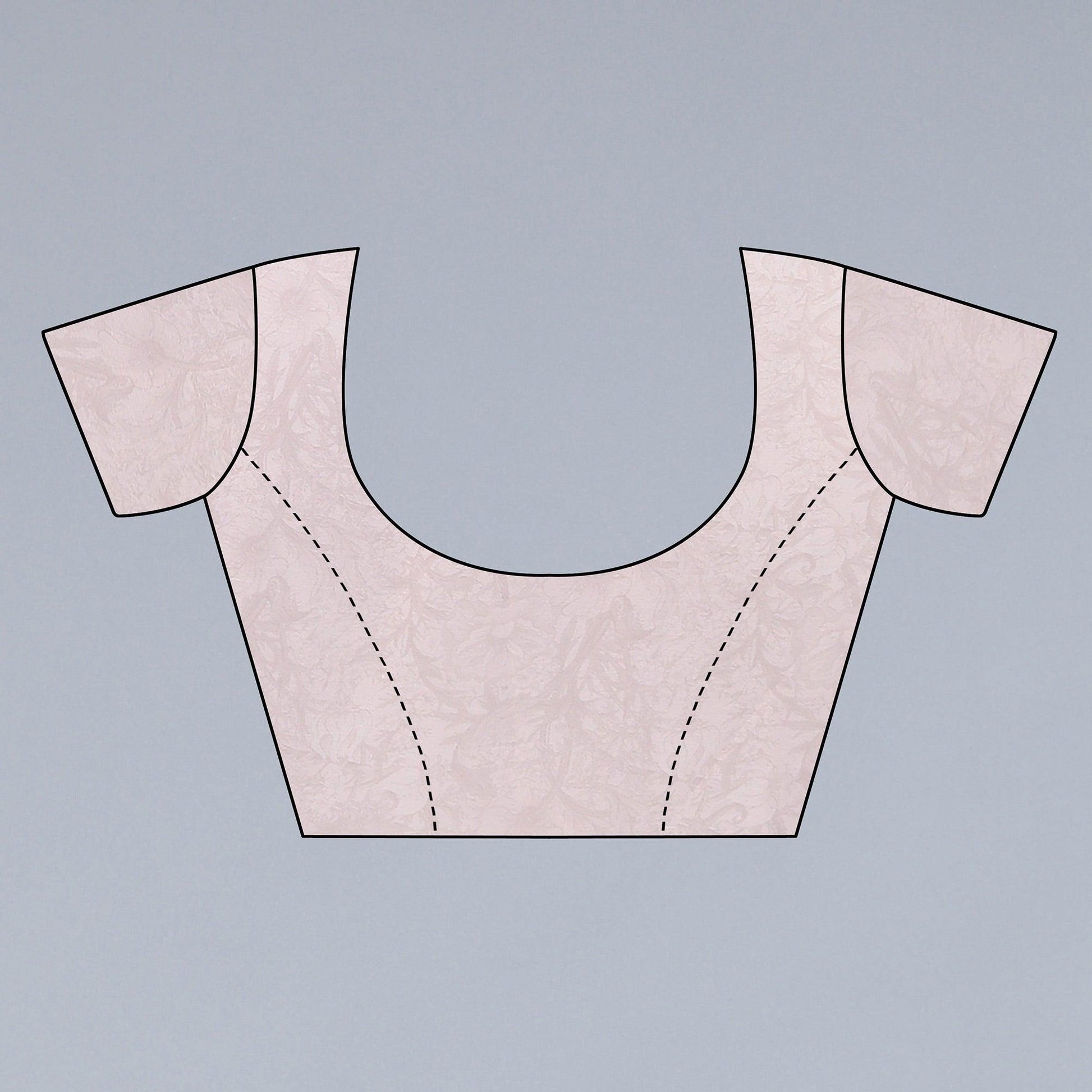 Light Peach Printed Georgette Saree