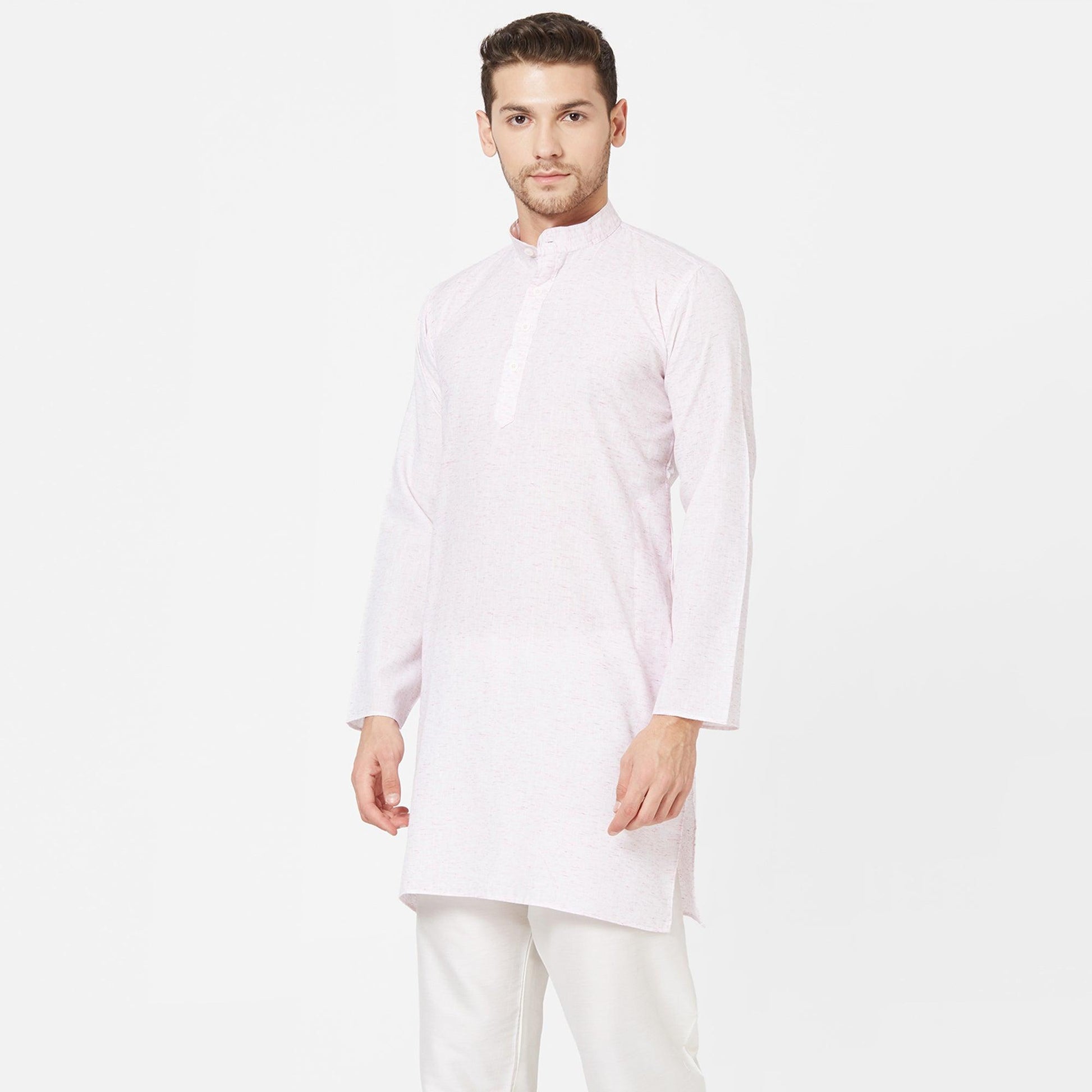 Light Pink Cotton Kurta