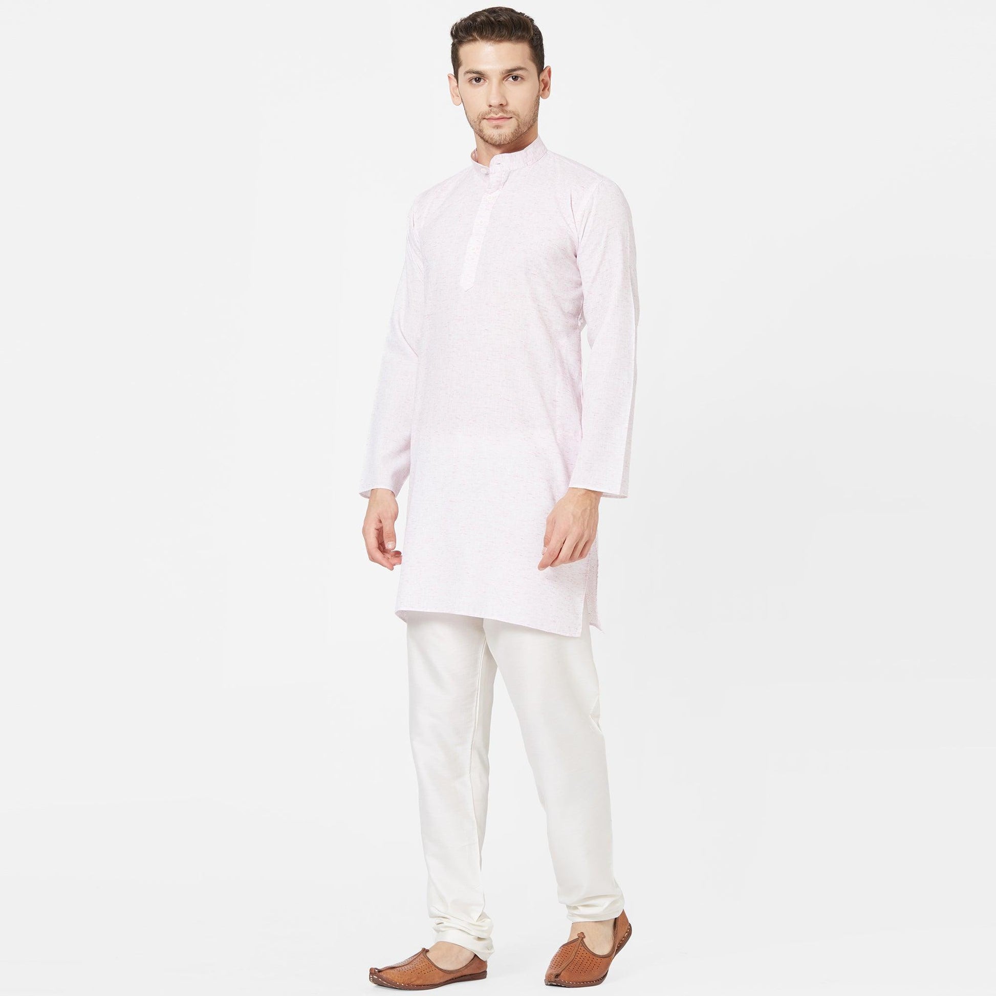 Light Pink Cotton Kurta