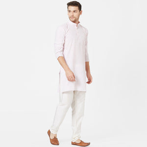 Light Pink Cotton Kurta