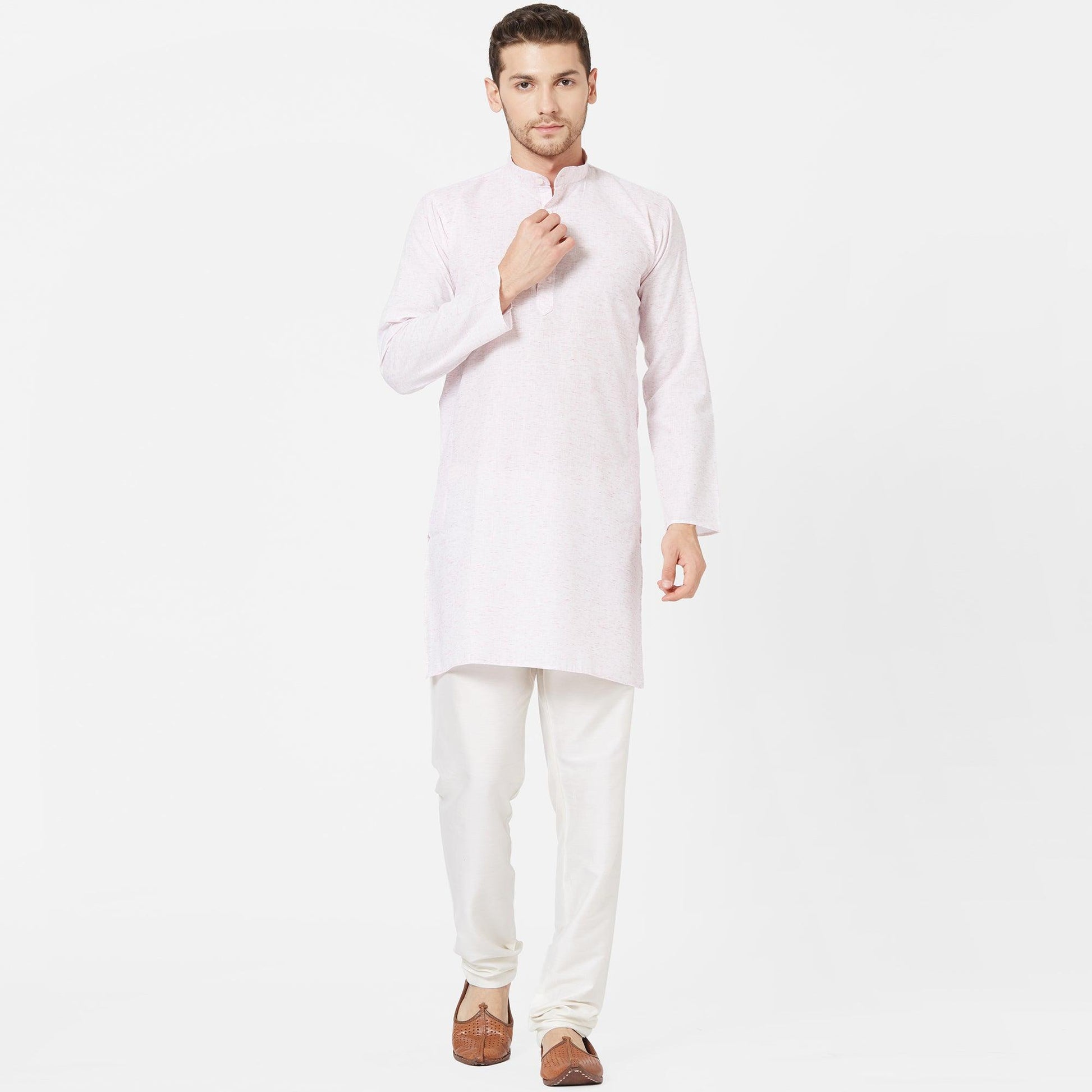 Light Pink Cotton Kurta