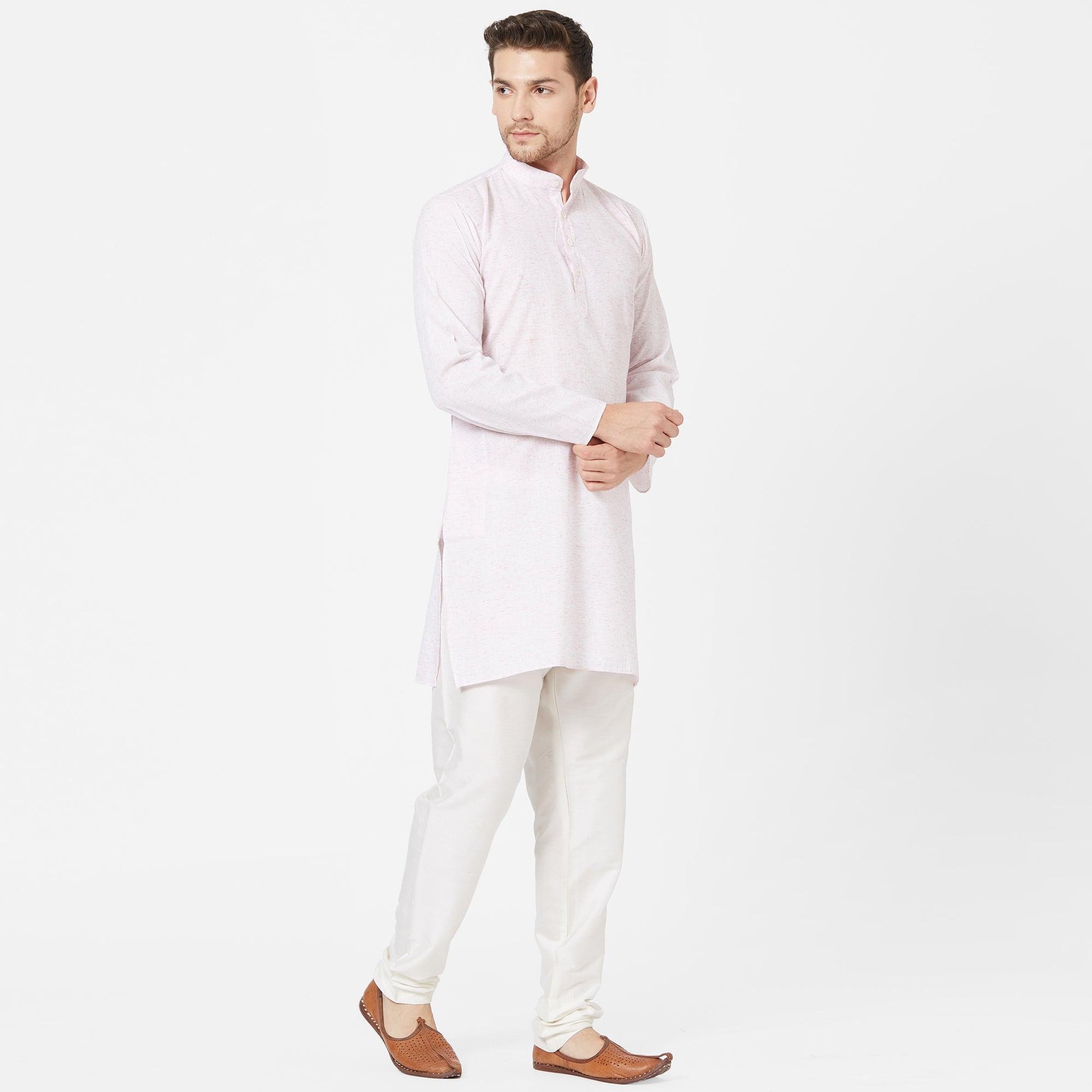 Light Pink Cotton Kurta