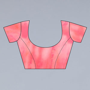 Light Pink Digital Printed Dola Silk Saree