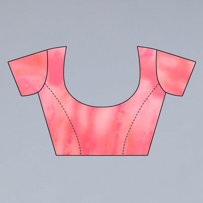 Light Pink Digital Printed Dola Silk Saree