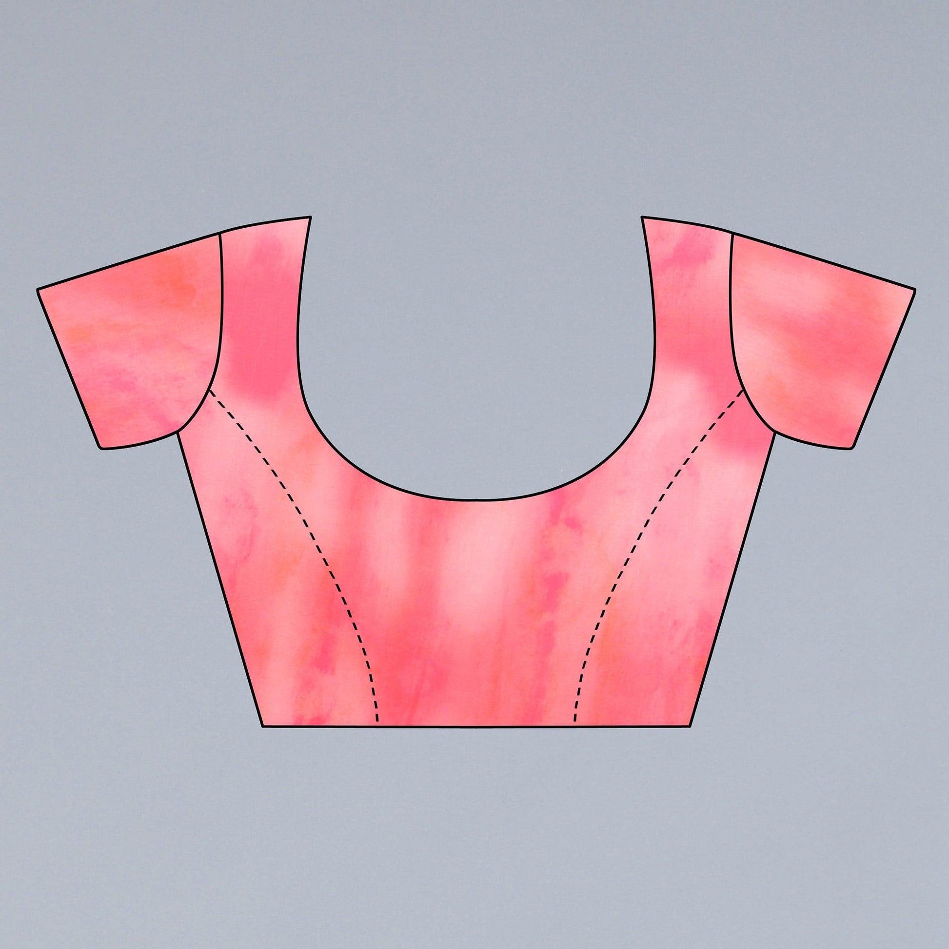 Light Pink Digital Printed Dola Silk Saree