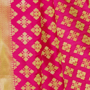 Light Pink Embellished With Embroidered Chanderi Dress Material