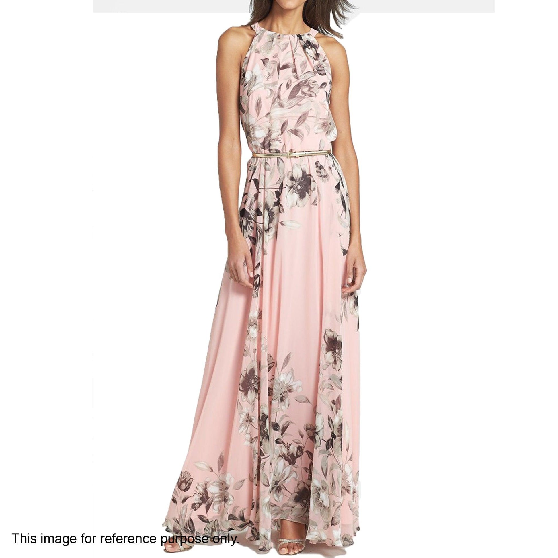Light Pink Floral Printed Gown