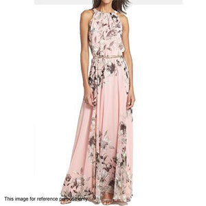 Light Pink Floral Printed Gown