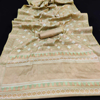 Light Pista Green Festive Wear Woven Art Silk Saree