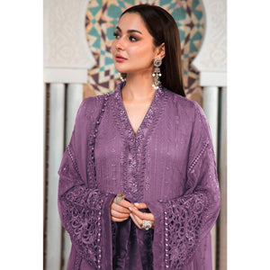 Light Purple Embellished With Embroidered Georgette Pakistani Suit