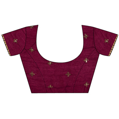 Light Purple Sequins Embroidered Chanderi Saree