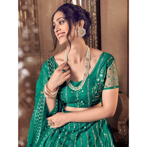 Light Rama Partywear Thread Sequins Soft Net Lehenga Choli